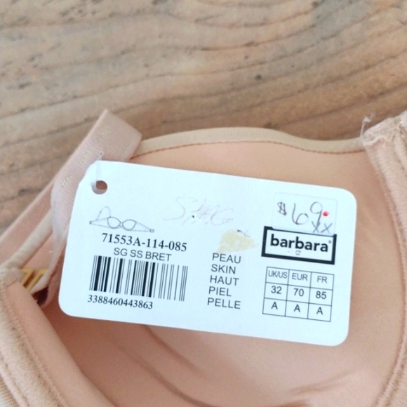 Barbara Vintage 2 Convertible Strapless Underwire Demi Bras NWT Size 32A - Picture 2 of 13